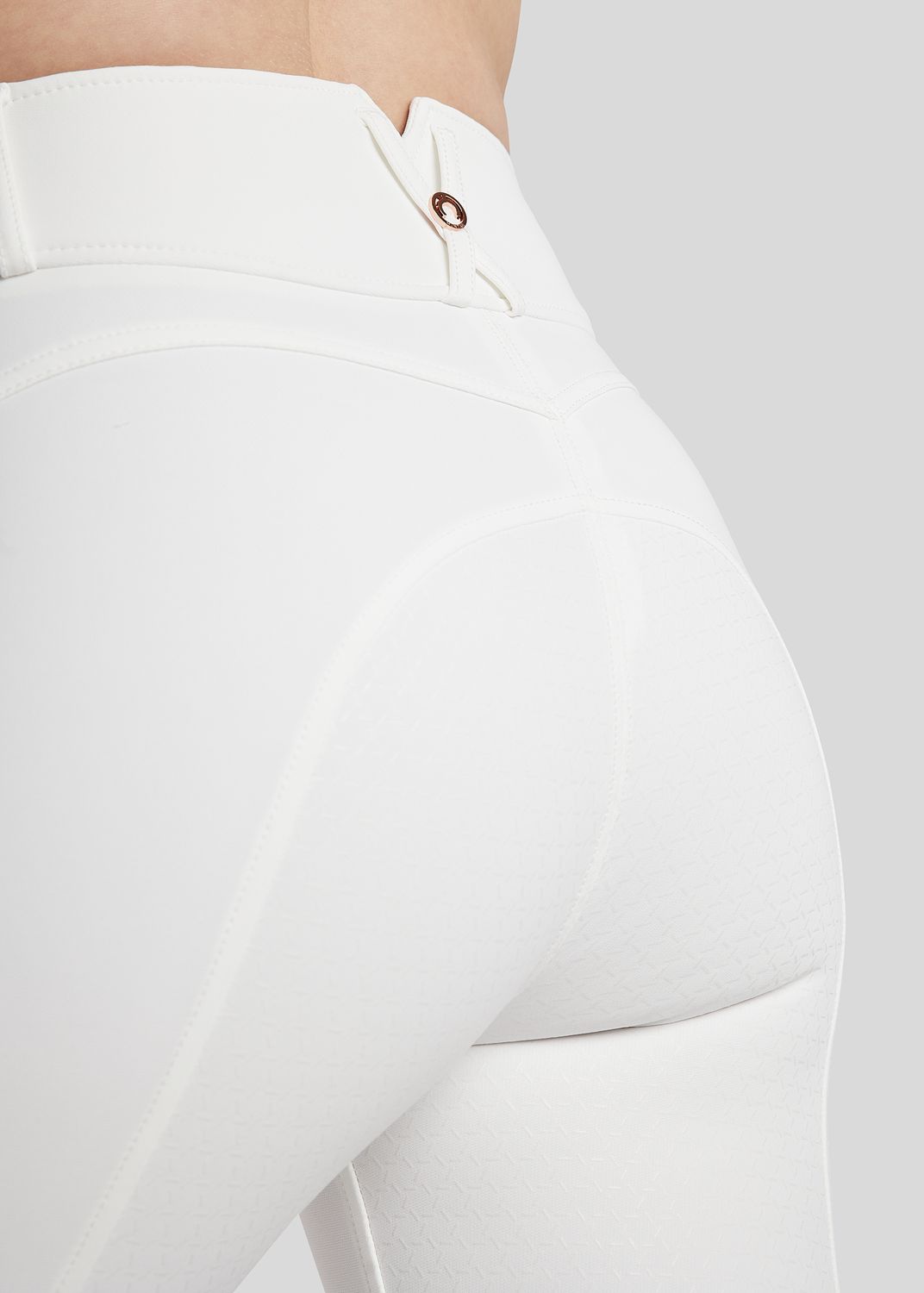 Molly Yati Breeches w. Rosegold Detalis - Fullgrip, White 