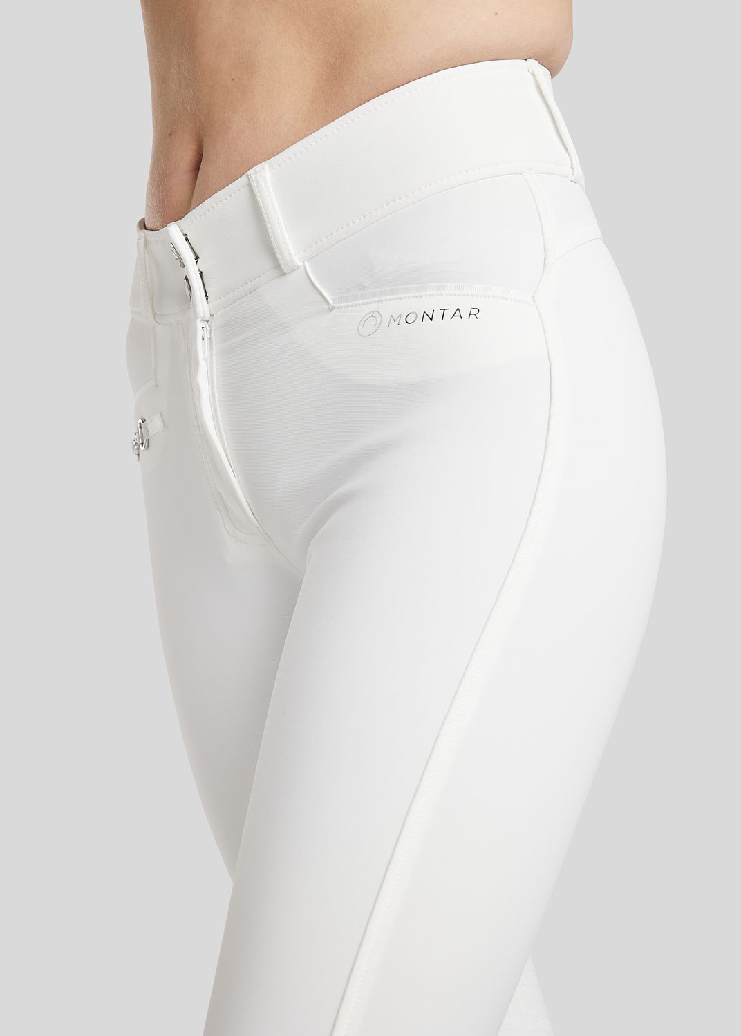 Molly Yati Breeches w. Silver Details - Fullgrip, White 