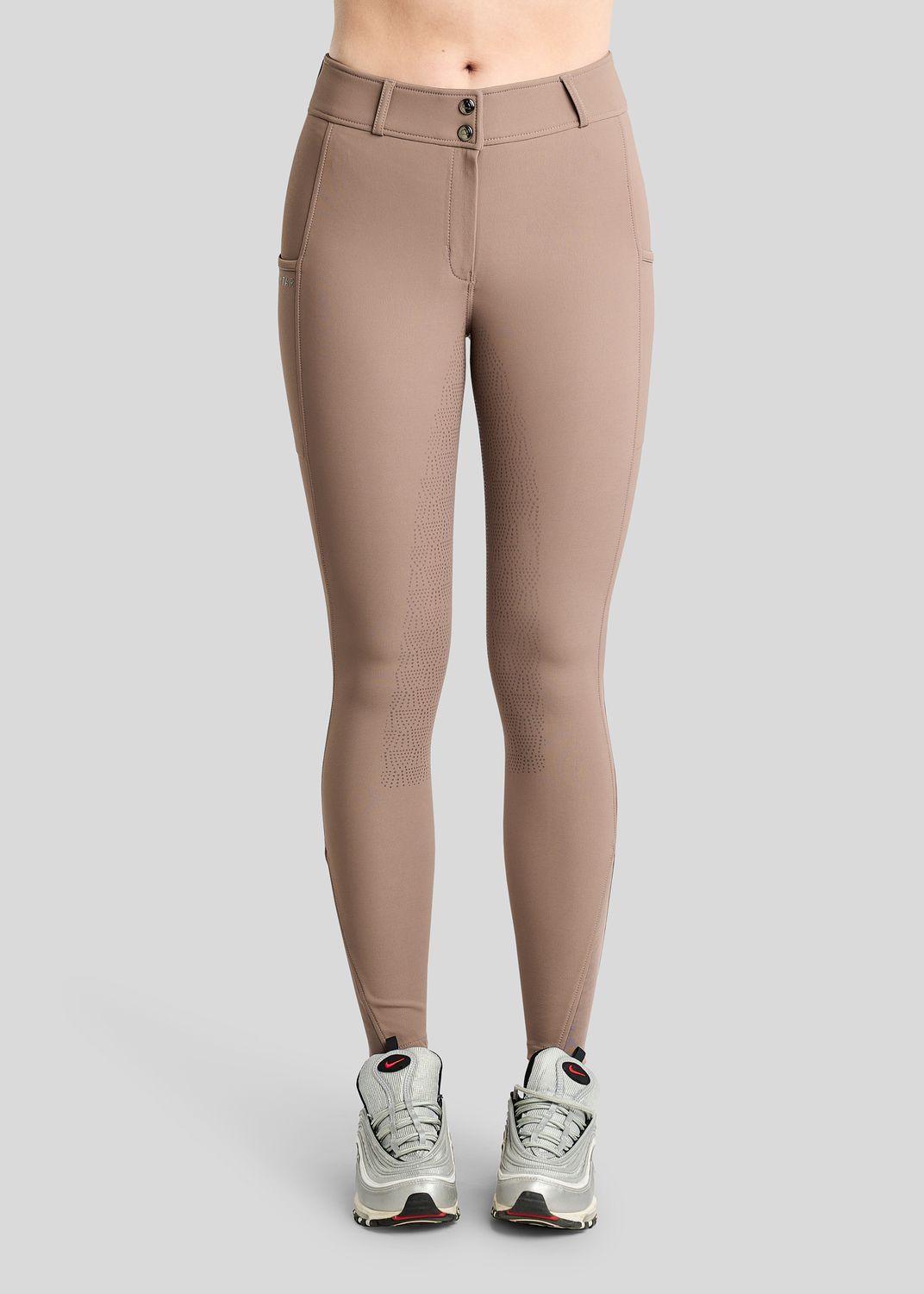 Megan Breeches w. Phone Pockets - Fullgrip, Nougat Brown 
