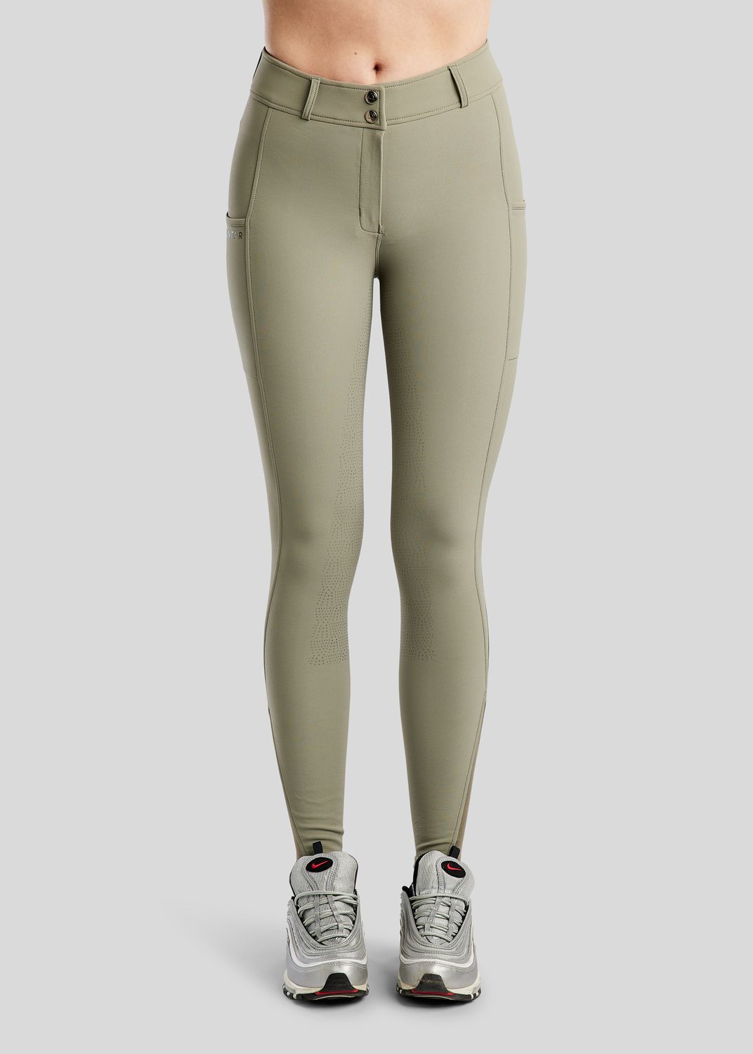 Megan Breeches w. Phone Pockets - Fullgrip, Dusty Green 