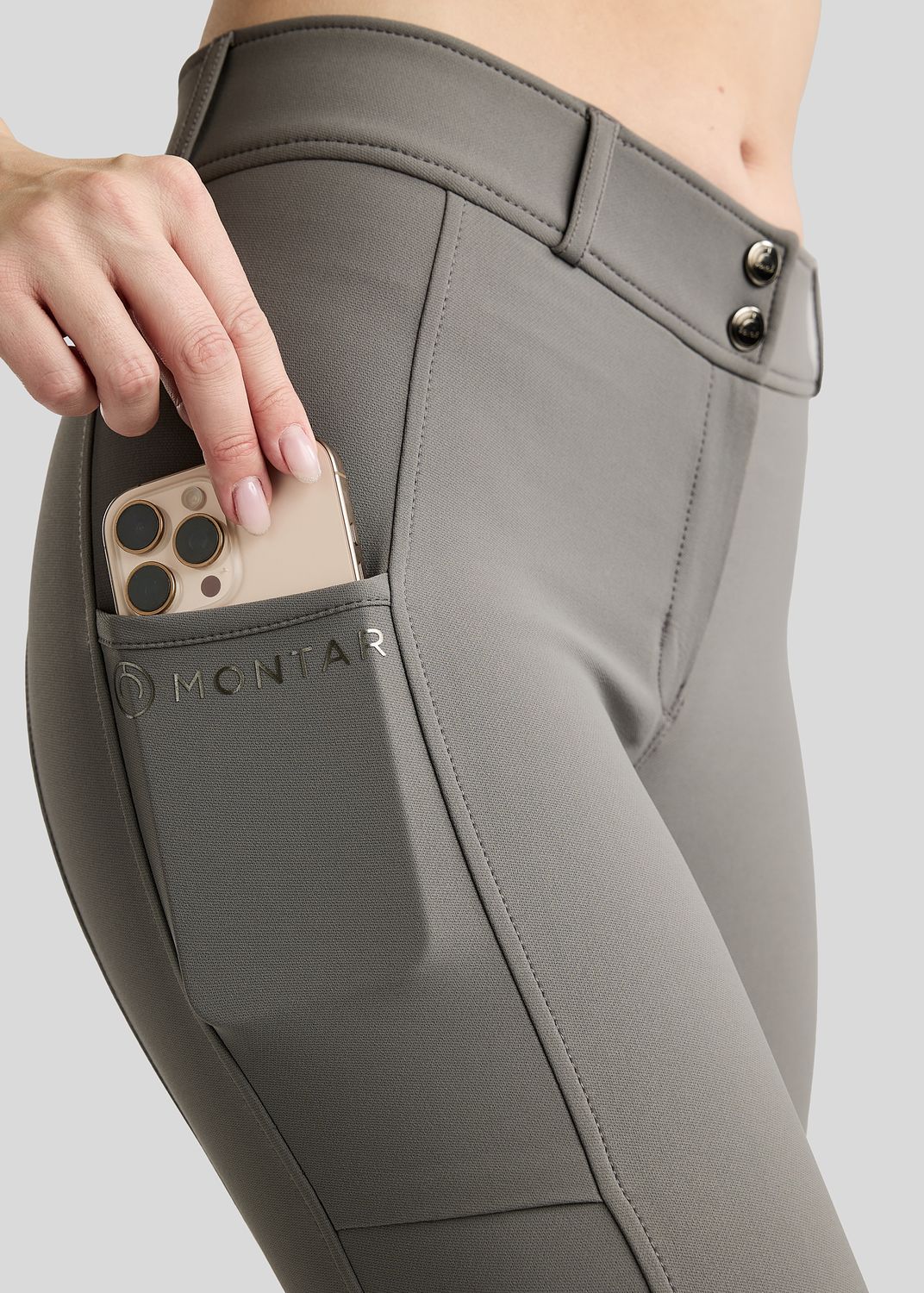 Megan Breeches w. Phone Pockets - Fullgrip, Grey