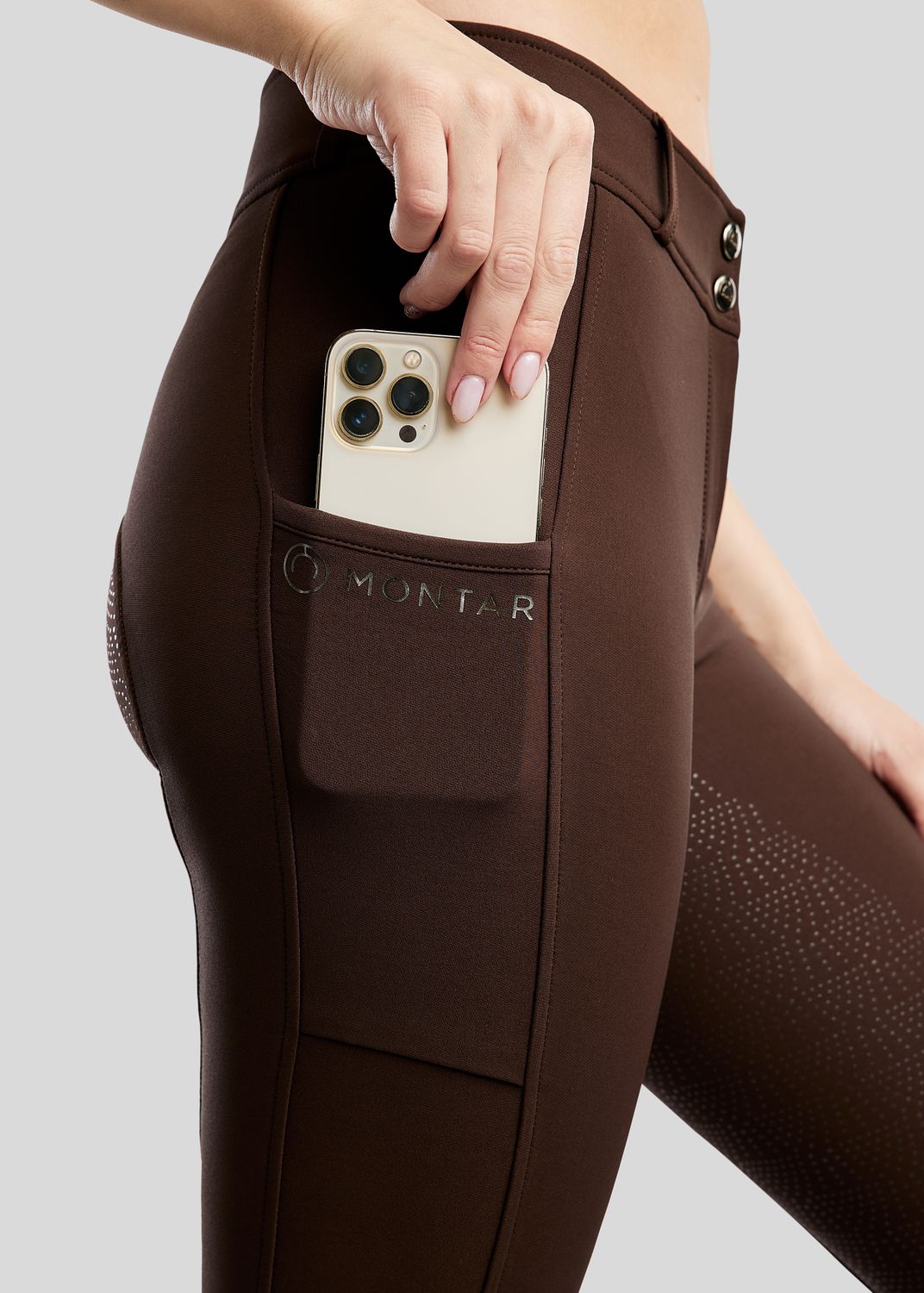Megan Breeches w. Phone Pockets - Fullgrip, Brown 