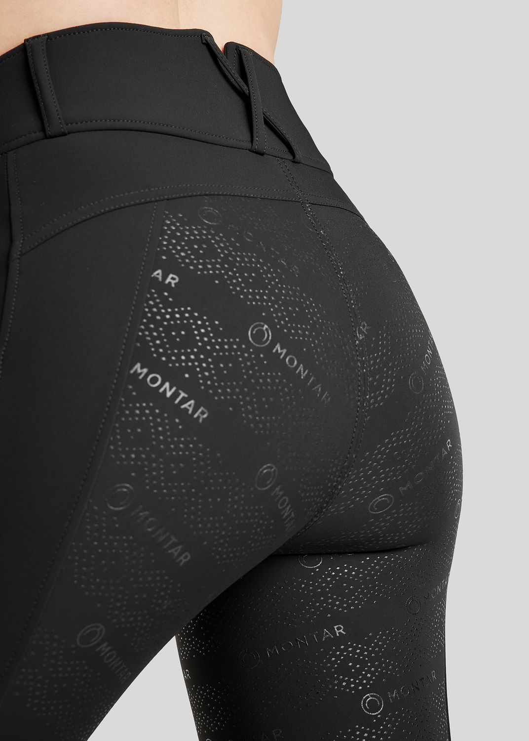 Michelle Tights w. Rosegold Logo - Fullgrip, Black 