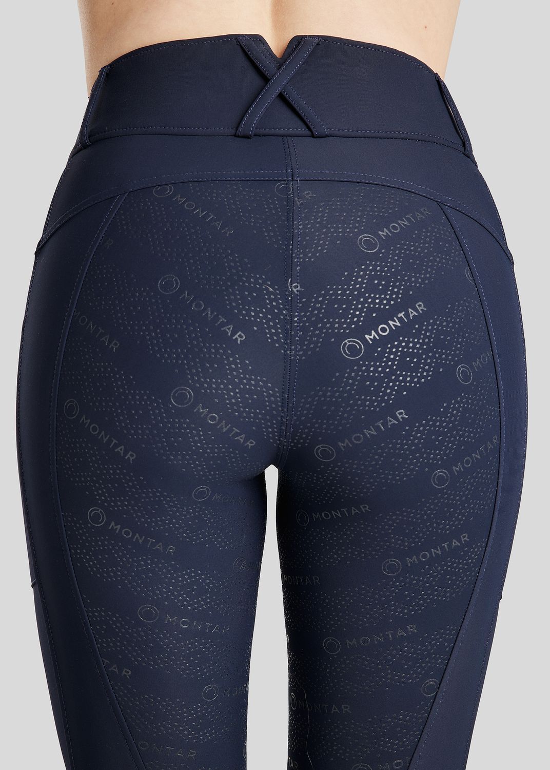 Michelle Tights w. Rosegold Logo - Fullgrip, Navy 