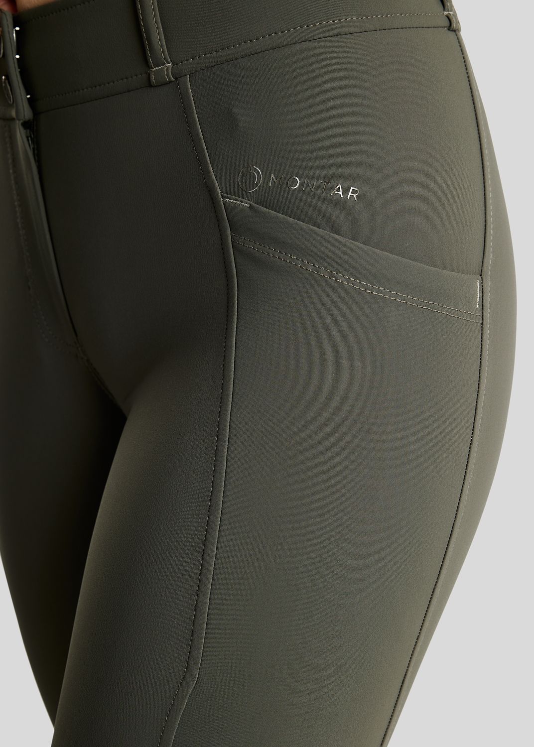MoZida REFINED Breeches w. Gun Metal Crystals - Fullgrip, Forest Green 