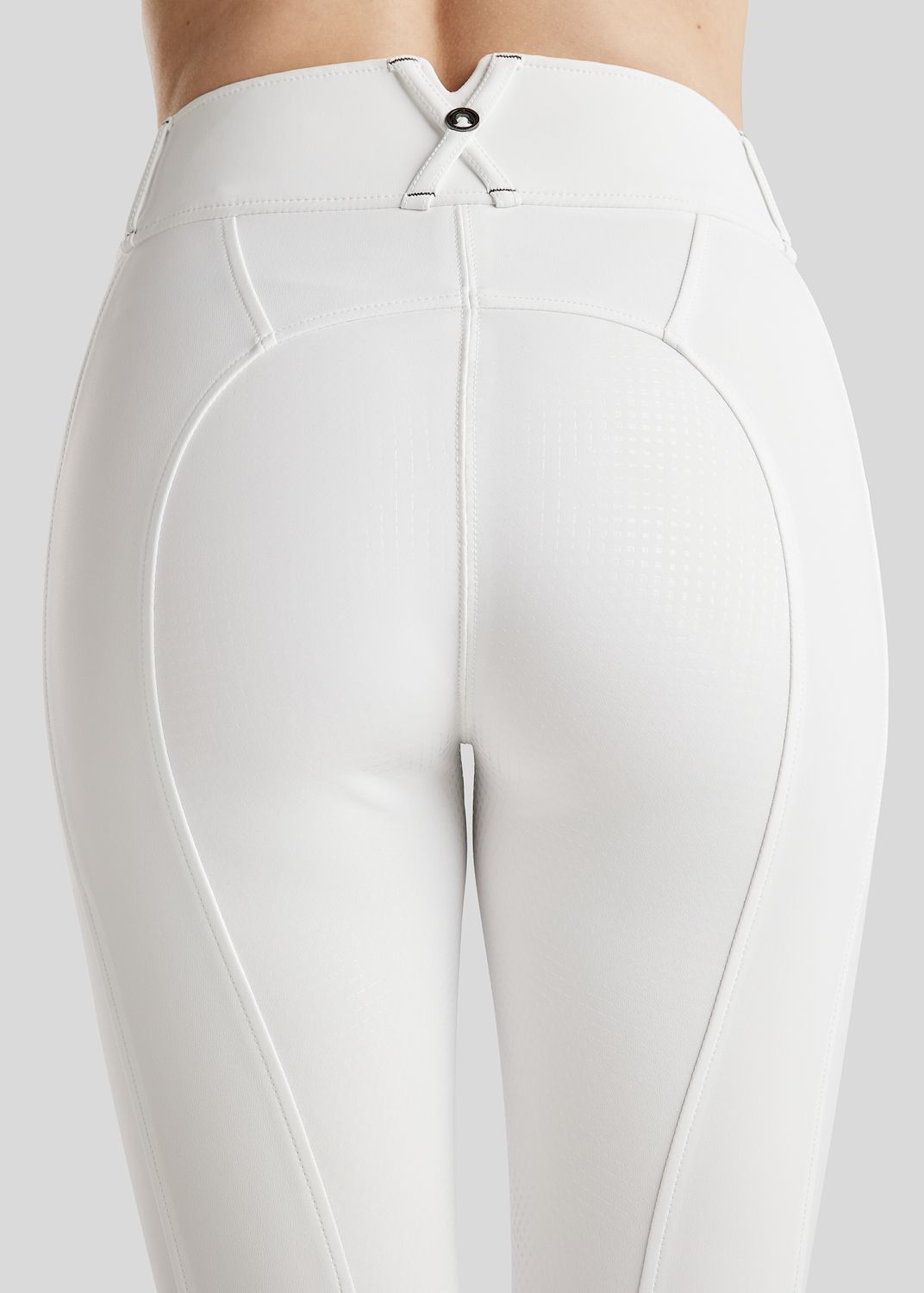MoZida REFINED Breeches w. Gun Metal Crystals - Fullgrip, White 