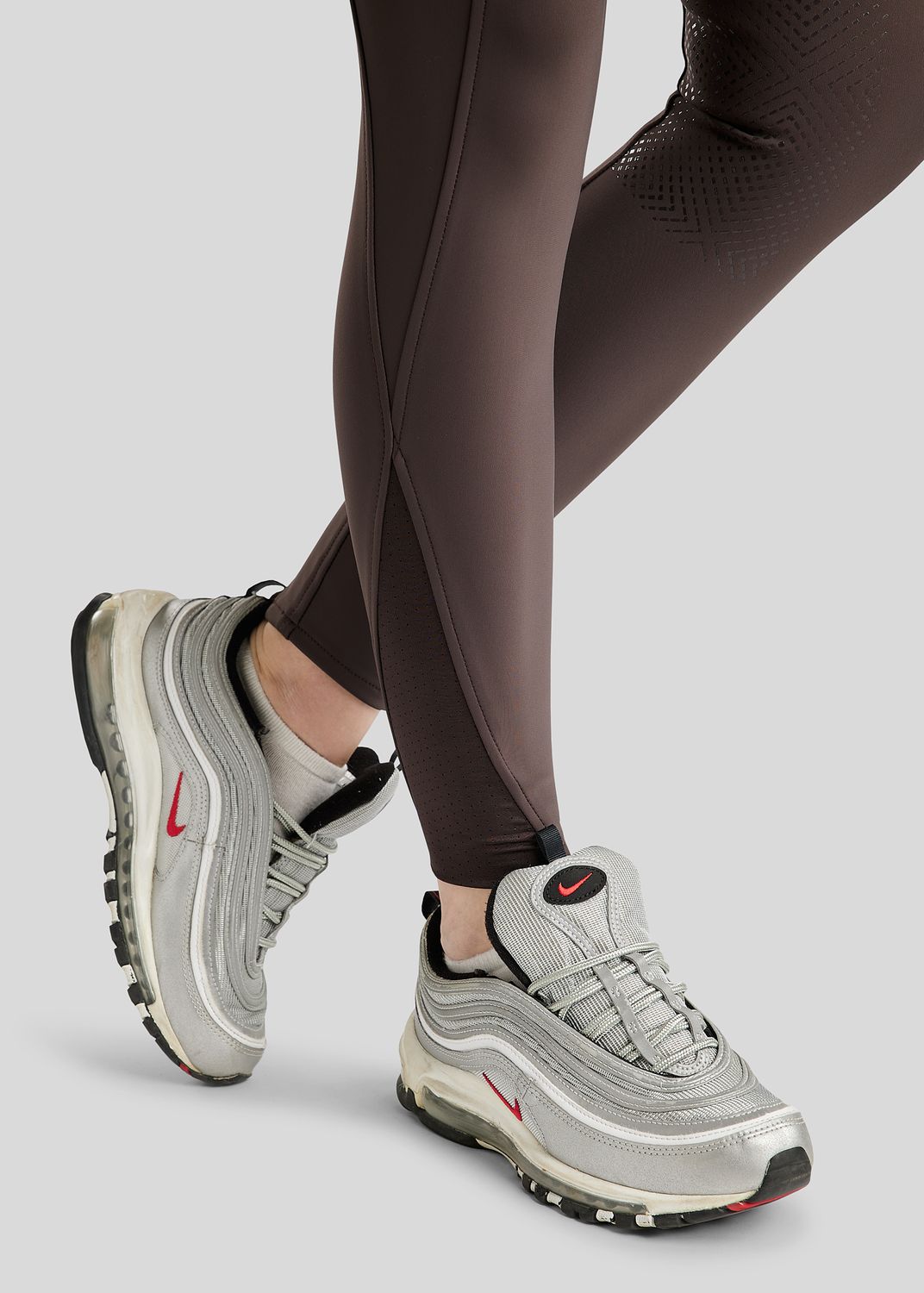 MoZida REFINED Breeches w. Gun Metal Crystals - Fullgrip, Brown 