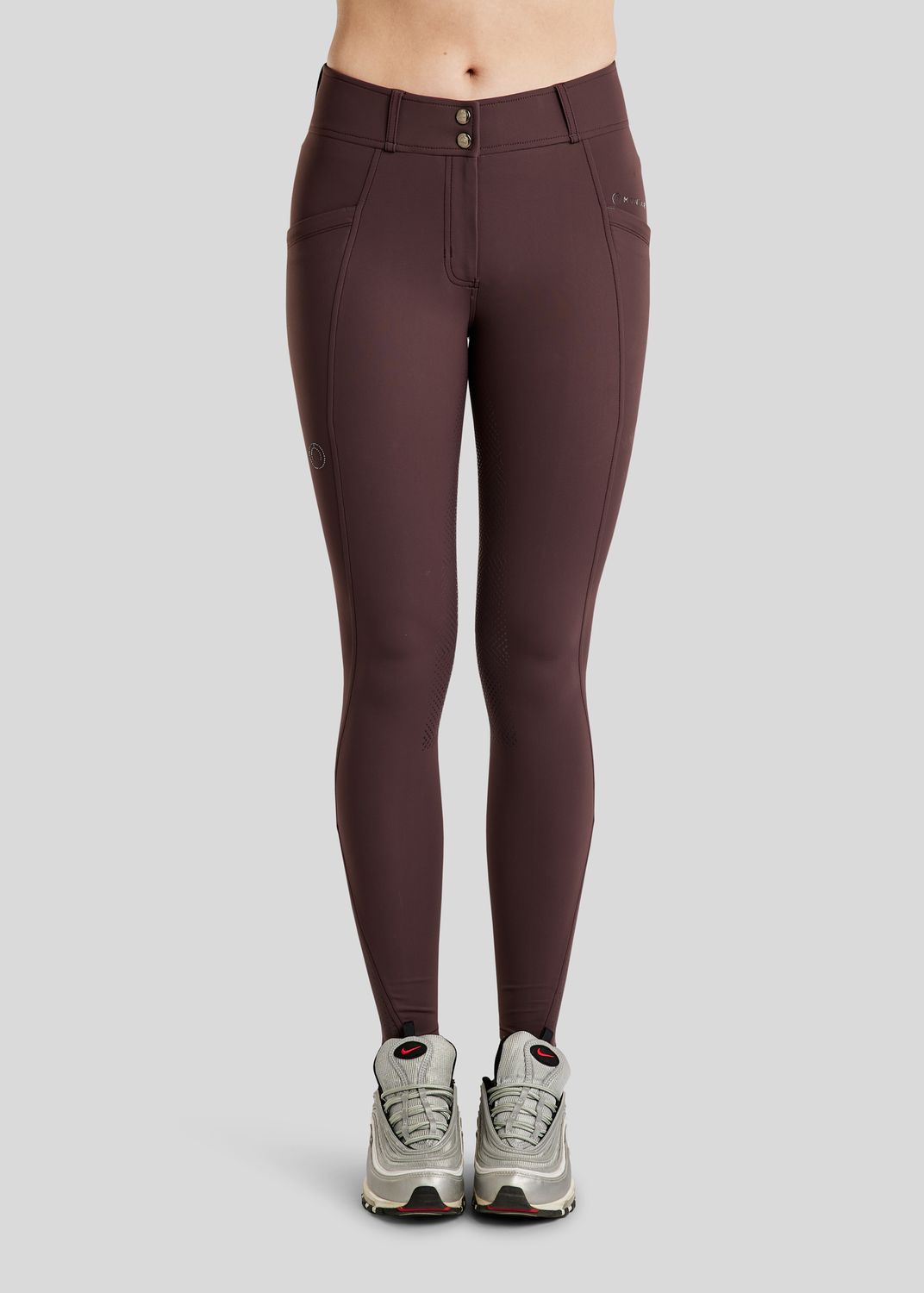 MoZida REFINED Breeches w. Gun Metal Crystals - Fullgrip, Black Peony 