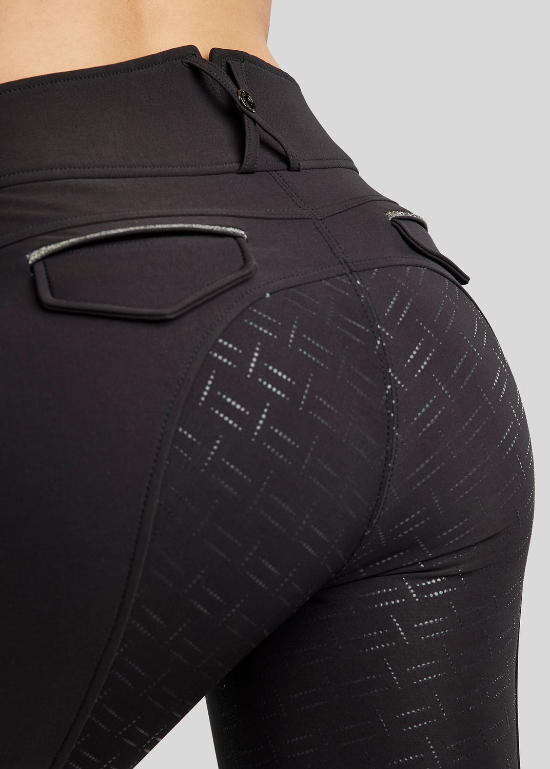 MoGloria Breeches w. Gun Metal Caviar Tape - Fullgrip, Black