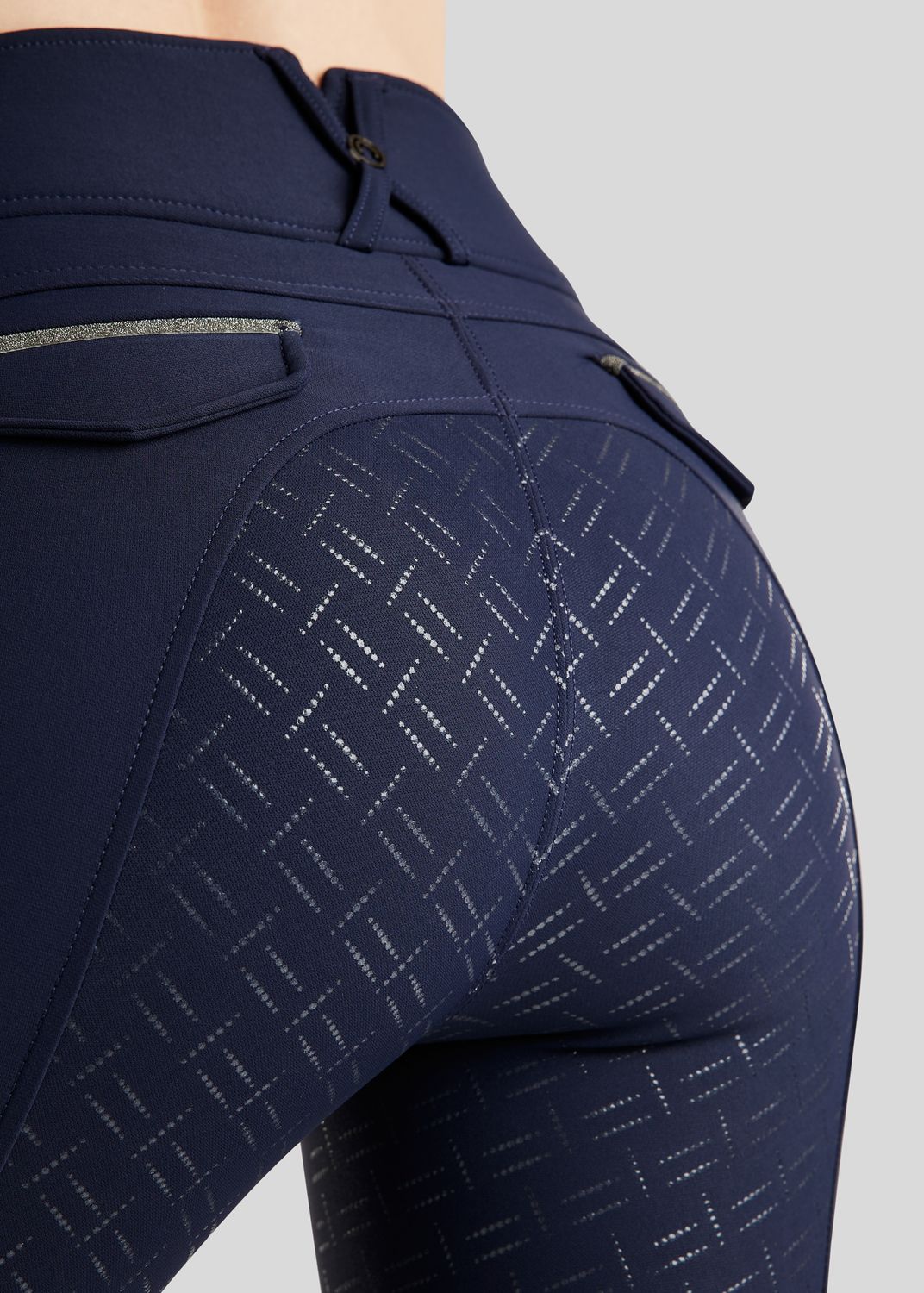 MoGloria Breeches w. Gun Metal Caviar Tape - Fullgrip, Navy