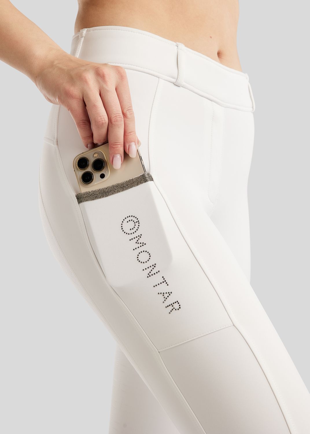 MoGloria Hybrid Pull On w. Gun Metal Caviar Tape - Fullgrip, White 