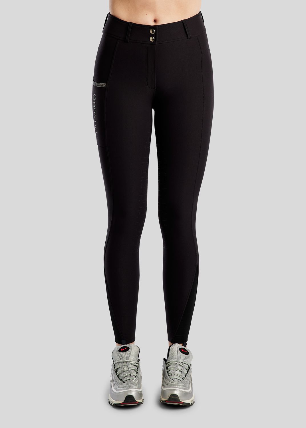 MoGaia Breeches w. Gun Metal Caviar Tape - Fullgrip, Black 