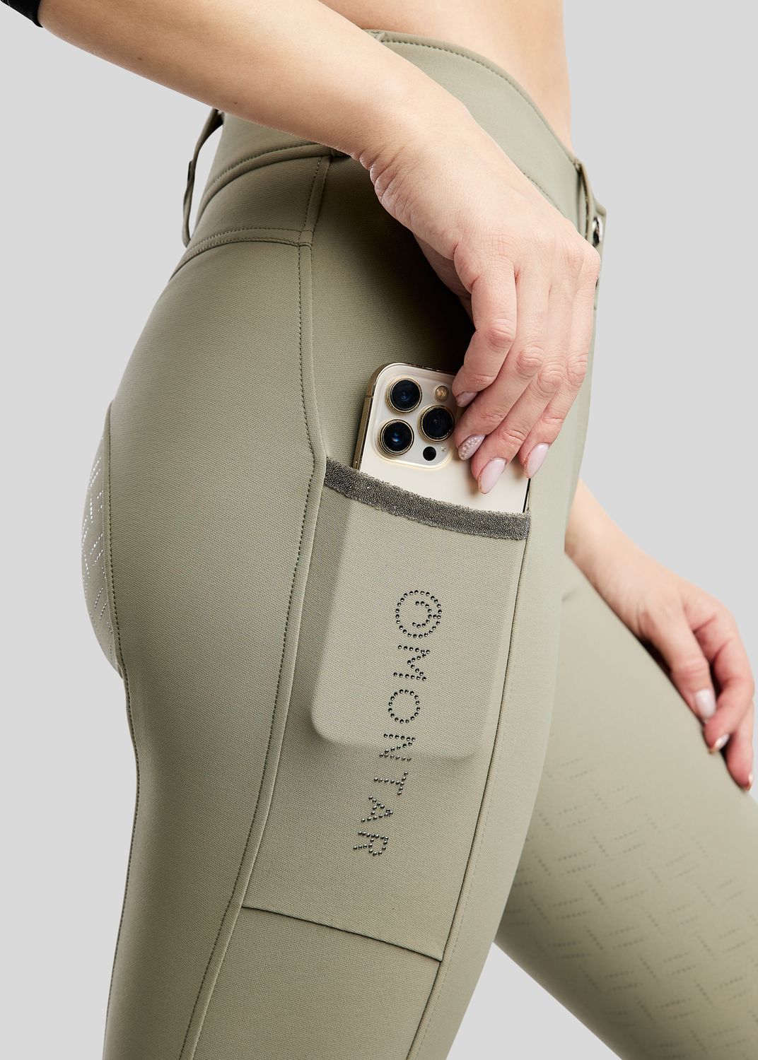 MoGaia Breeches w. Gun Metal Caviar Tape - Fullgrip, Dusty Green 