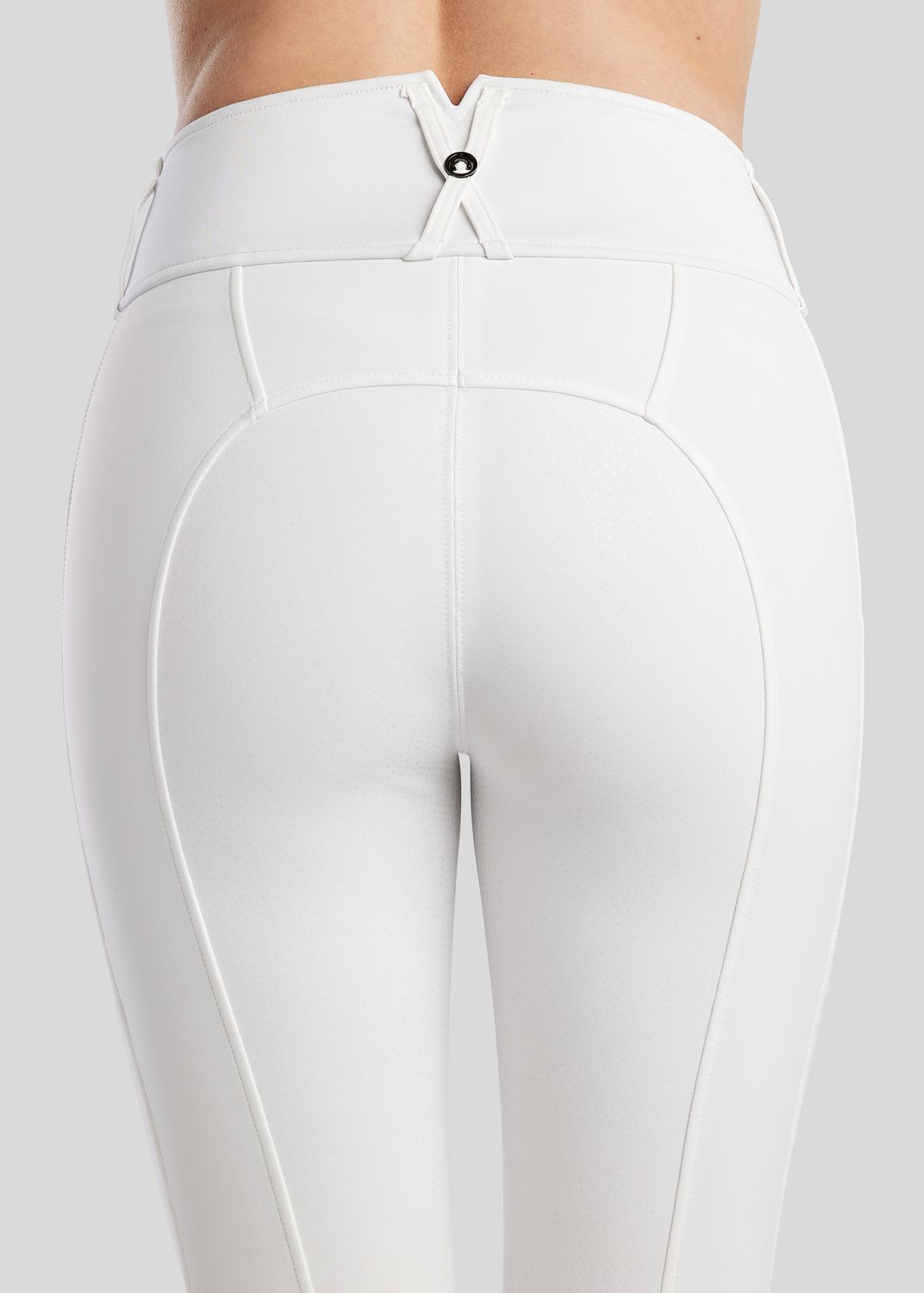MoAddie Softshell Breeches w. Gun Metal Logo Charm - Fullgrip, White 