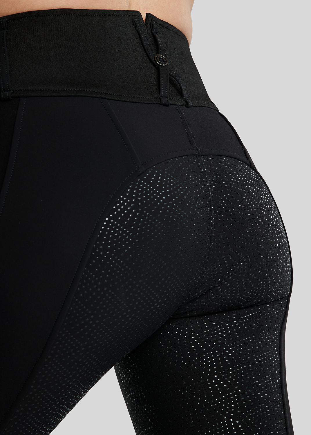 MoAddie Softshell Breeches w. Gun Metal Logo Charm - Fullgrip, Black 