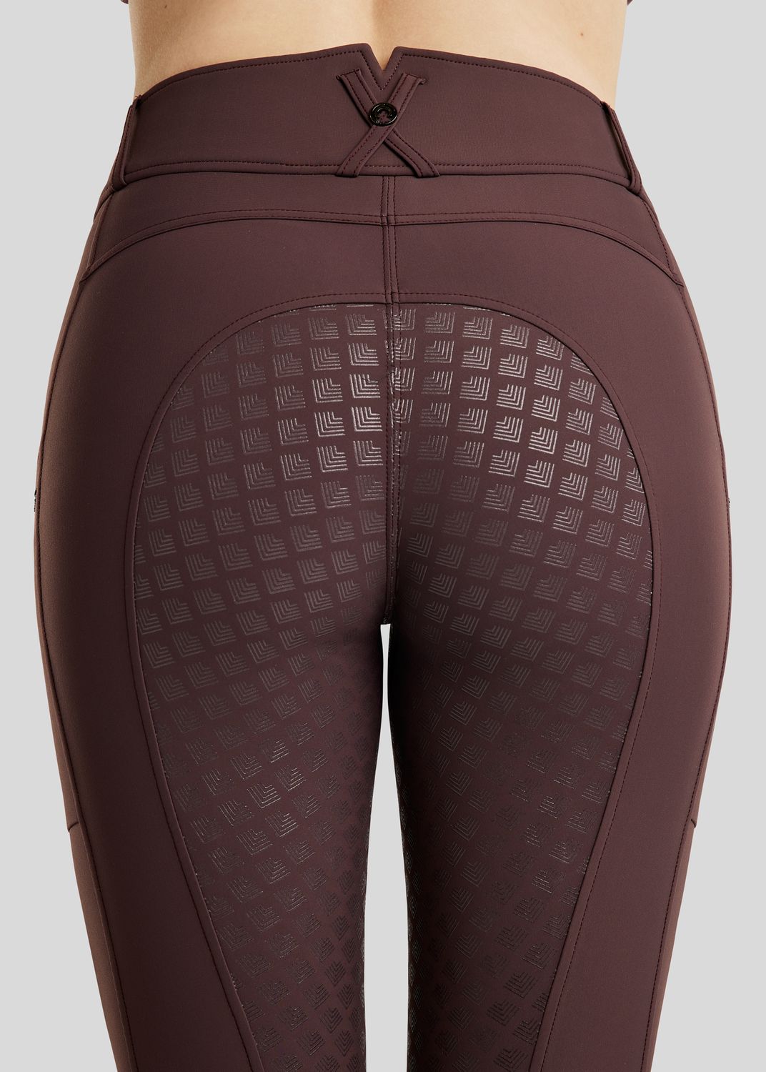 MoEmilia Breeches w. Mixed Grey Crystals - Fullgrip, Black Peony 