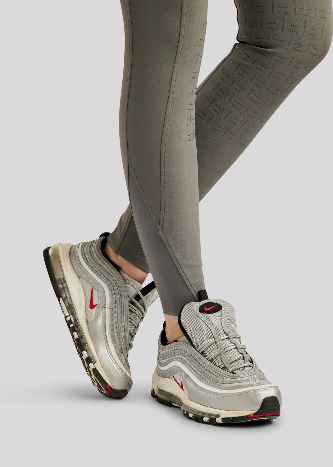 MoLila Breeches w. Champagne Crystal Tape and Champagne Crystals - Fullgrip, Grey