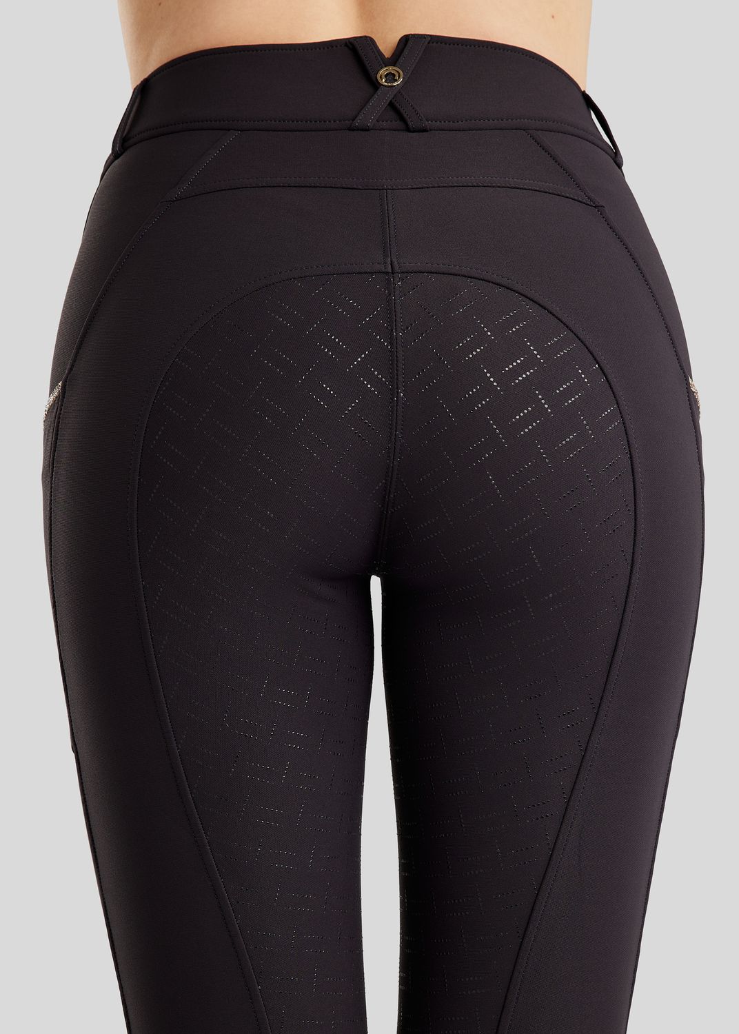 MoLila Breeches w. Champagne Crystal Tape and Champagne Crystals - Fullgrip, Navy