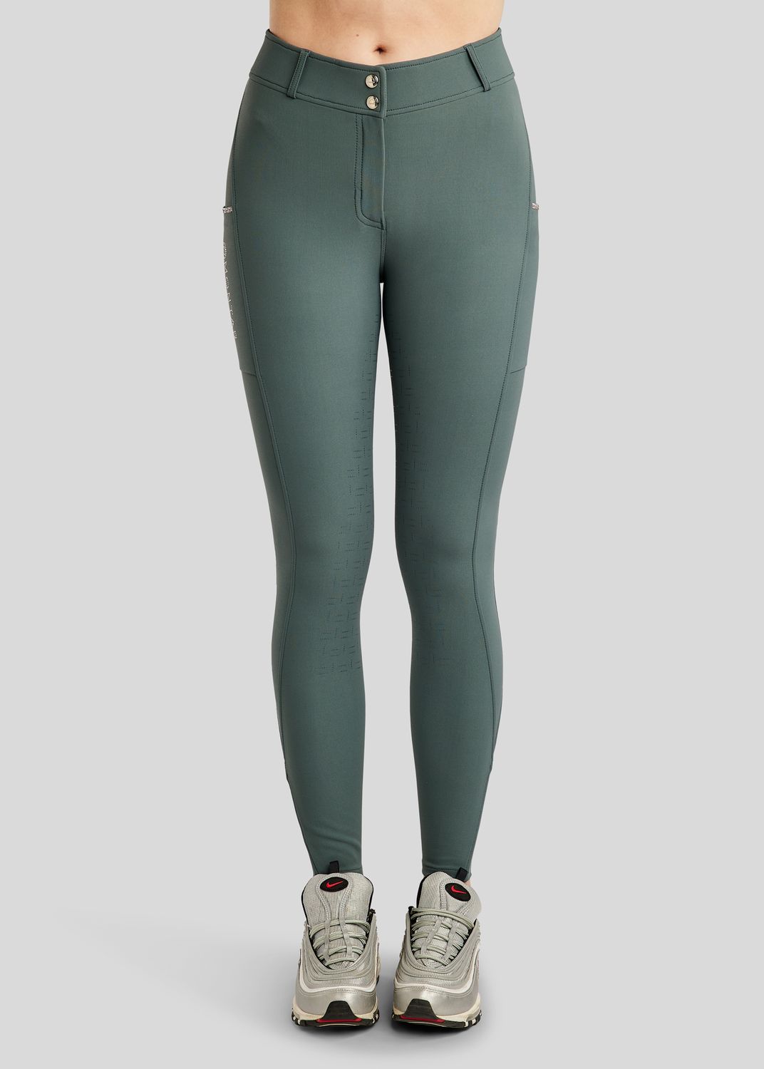 MoLila Breeches w. Champagne Crystal Tape and Champagne Crystals - Fullgrip, Jade