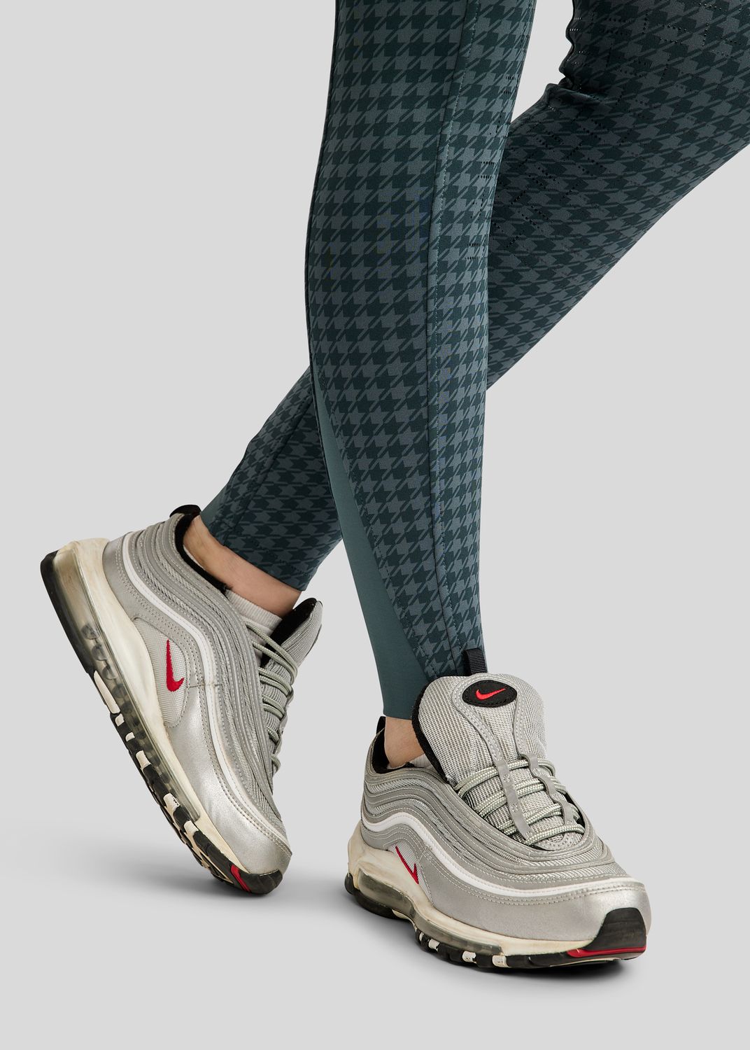 MoHannah Allover printed Houndstooth Pull-ons - Fullgrip, Jade