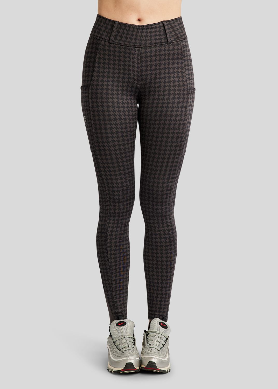 MoHannah Allover printed Houndstooth Pull-ons - Fullgrip, Slate Grey