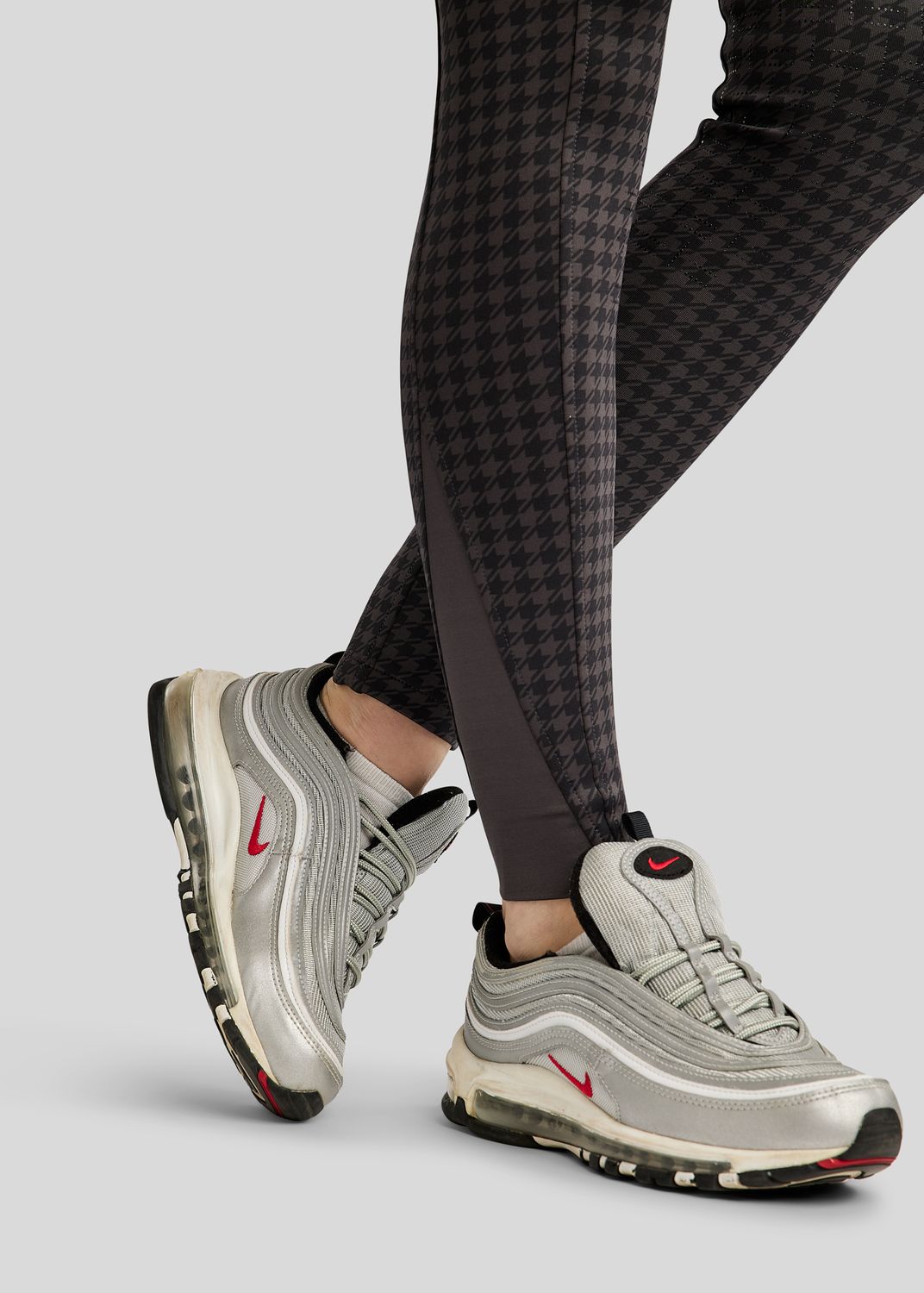 MoHannah Allover printed Houndstooth Pull-ons - Fullgrip, Slate Grey