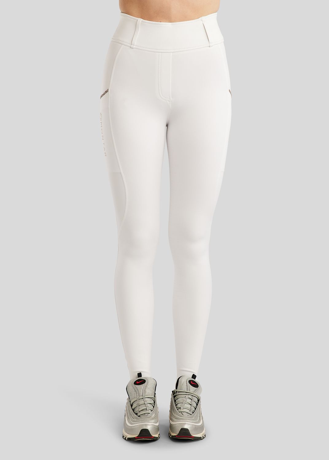 MoLila Pull On w. Champagne Crystals and Crystals Tape - Fullgrip, White