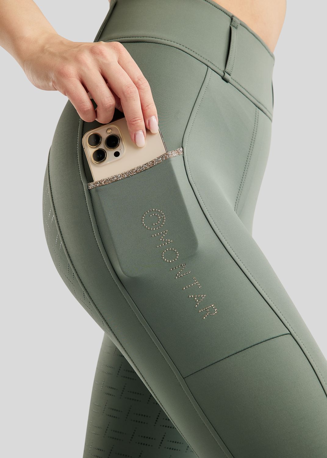 MoLila Pull On w. Champagne Crystals and Crystals Tape - Fullgrip, Jade