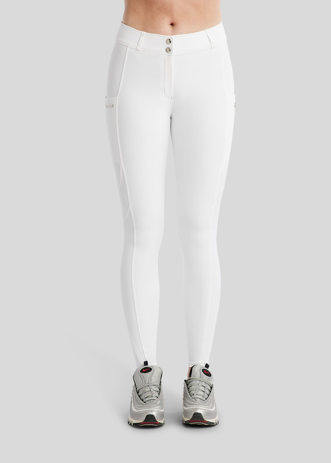 MoPhilipa Breeches w. Champagne Logo - Fullgrip, White 