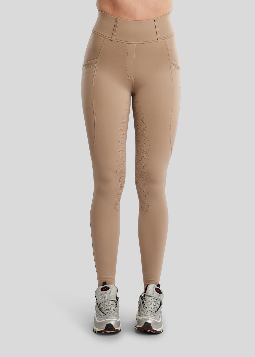 MoEverlisa Pull On w. Champagne Crystals - Fullgrip, Taupe 