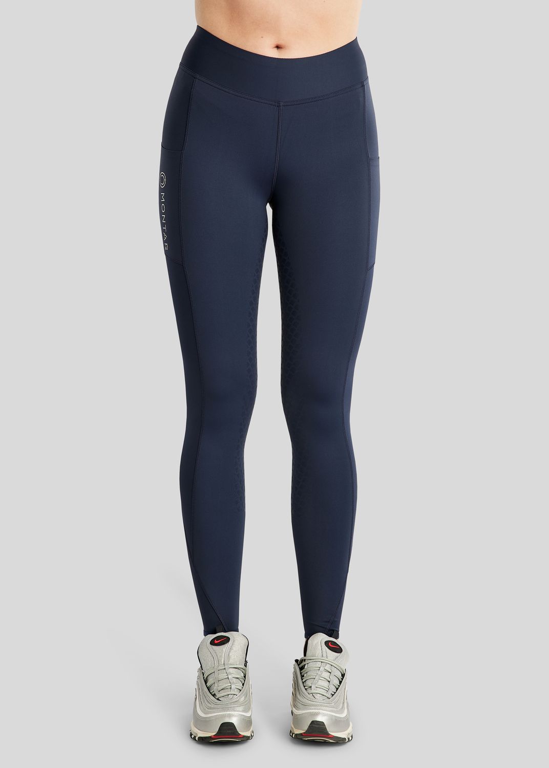 MoCaroline Pull On w. Lasercut and Champagne Crystals - Fullgrip, Navy 