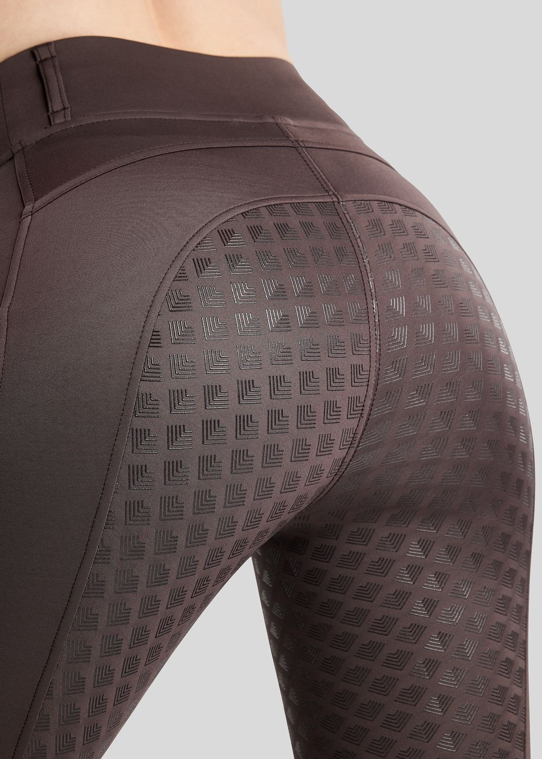 MoVeronica Hybrid Thermo Tights w. Golden Quartz Crystal Tape and Crystals - Fullgrip, Black Peony 