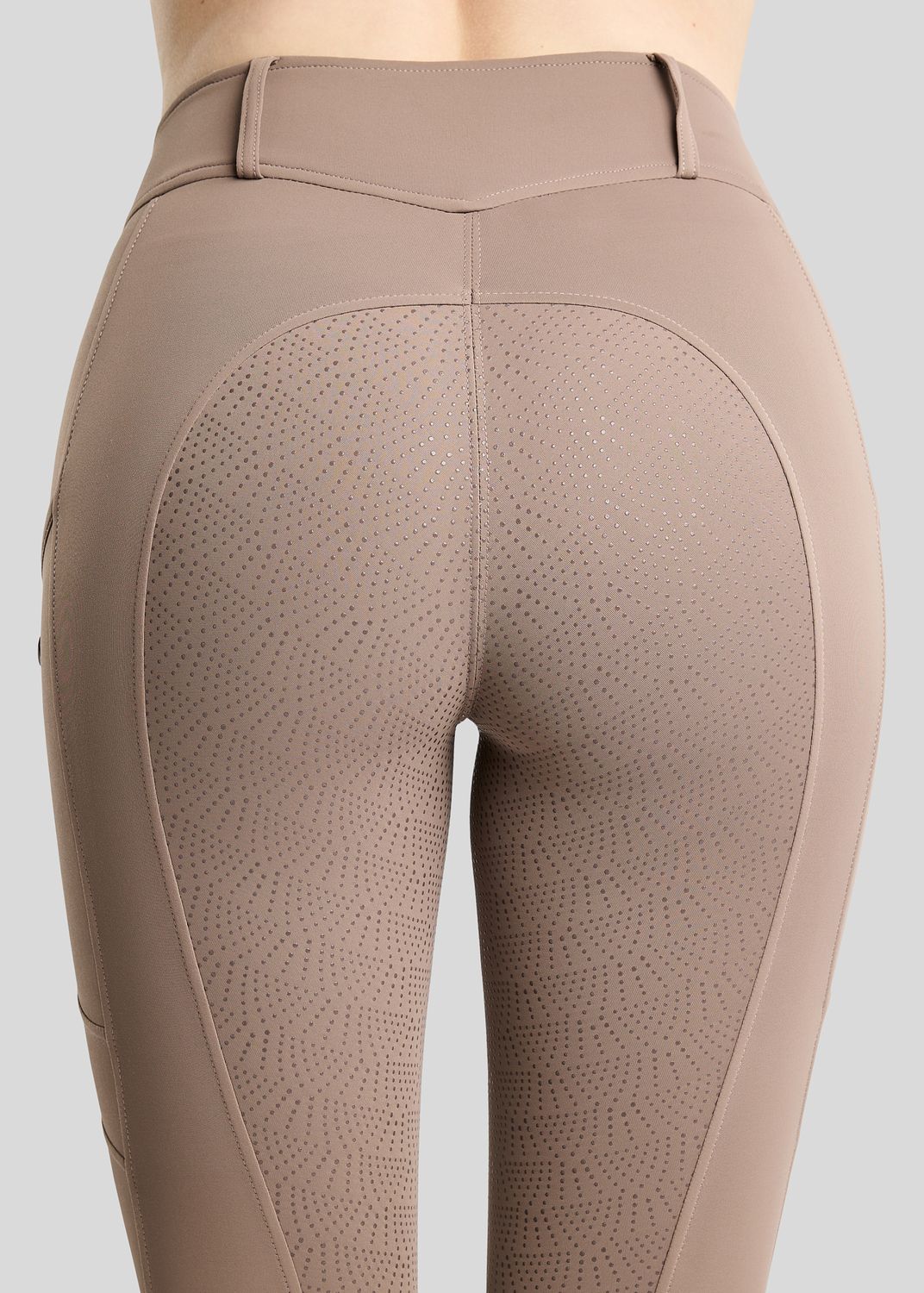 MoAddie Hybrid Thermo Tights w. Gun Metal Logo - Fullgrip, Nougat Brown 