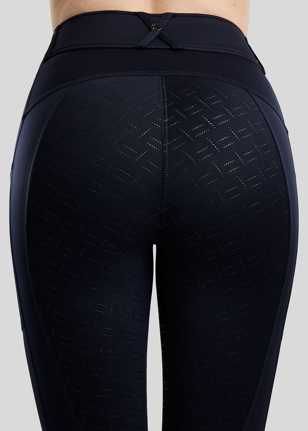 MoMaisy Hybrid Tights w. Gun Metal Crystal Tape - Fullgrip, Navy 
