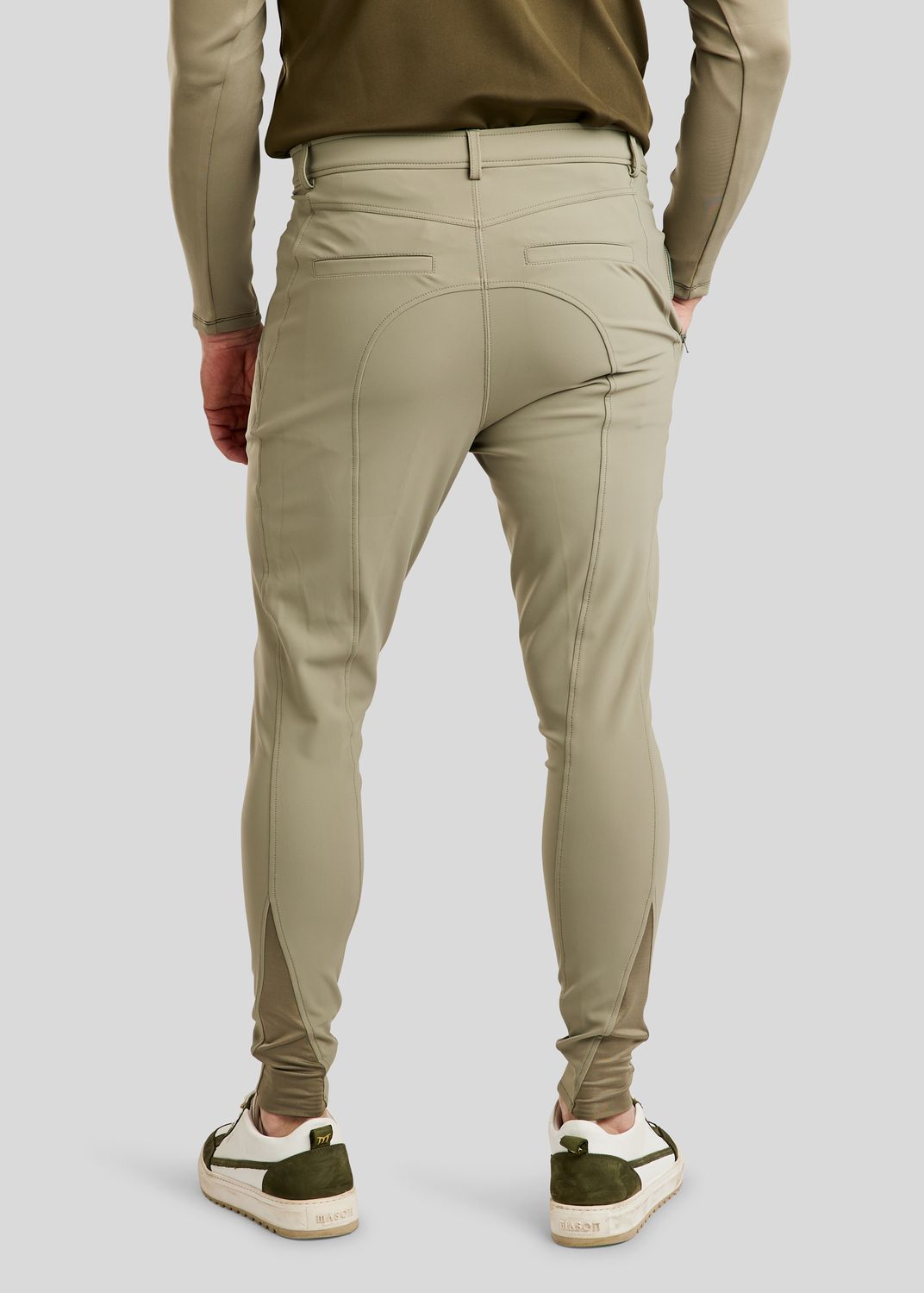 MoBen Herre Ridebukser - Knægrip, Dusty Green 