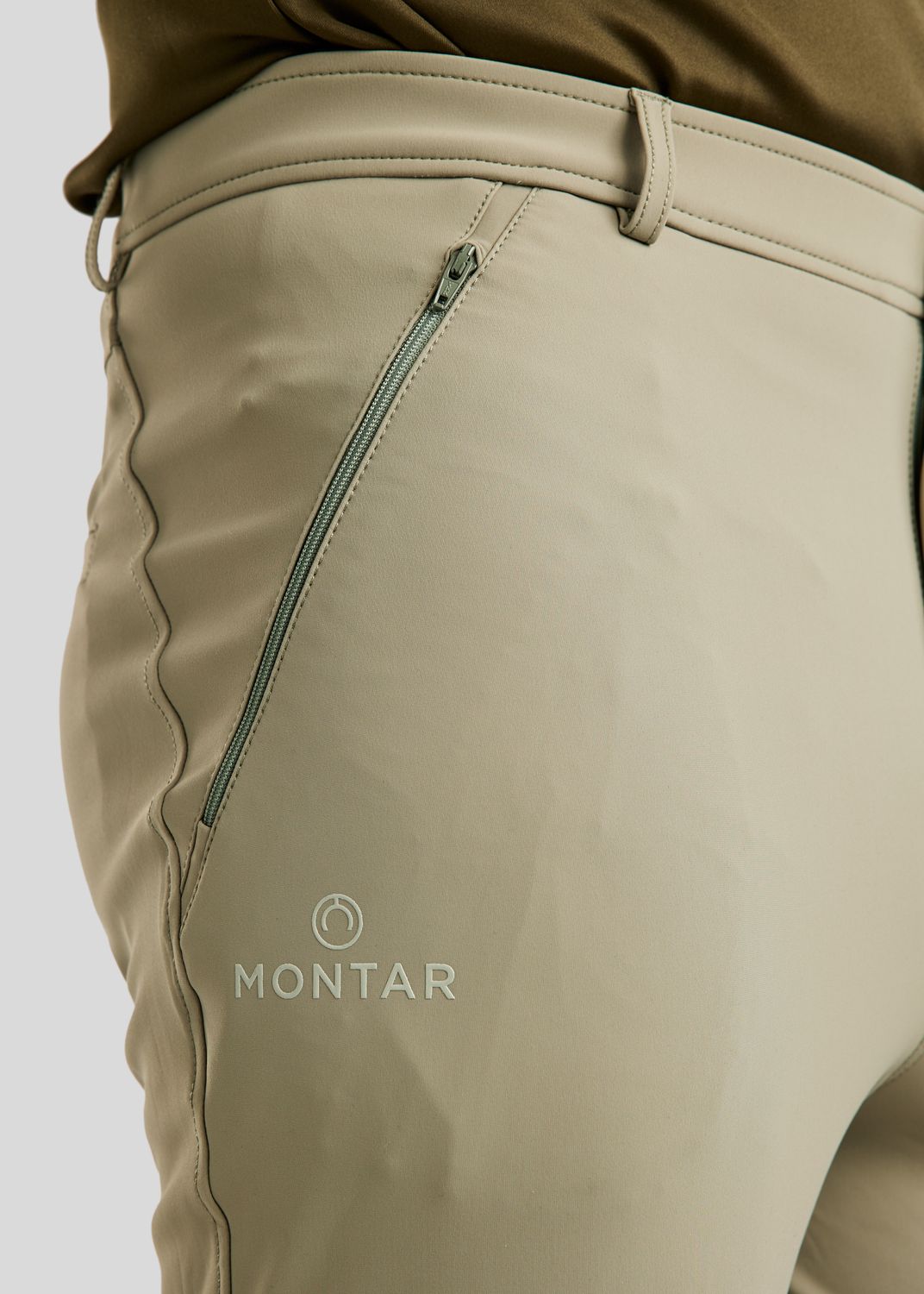 MoBen Herre Ridebukser - Knægrip, Dusty Green 