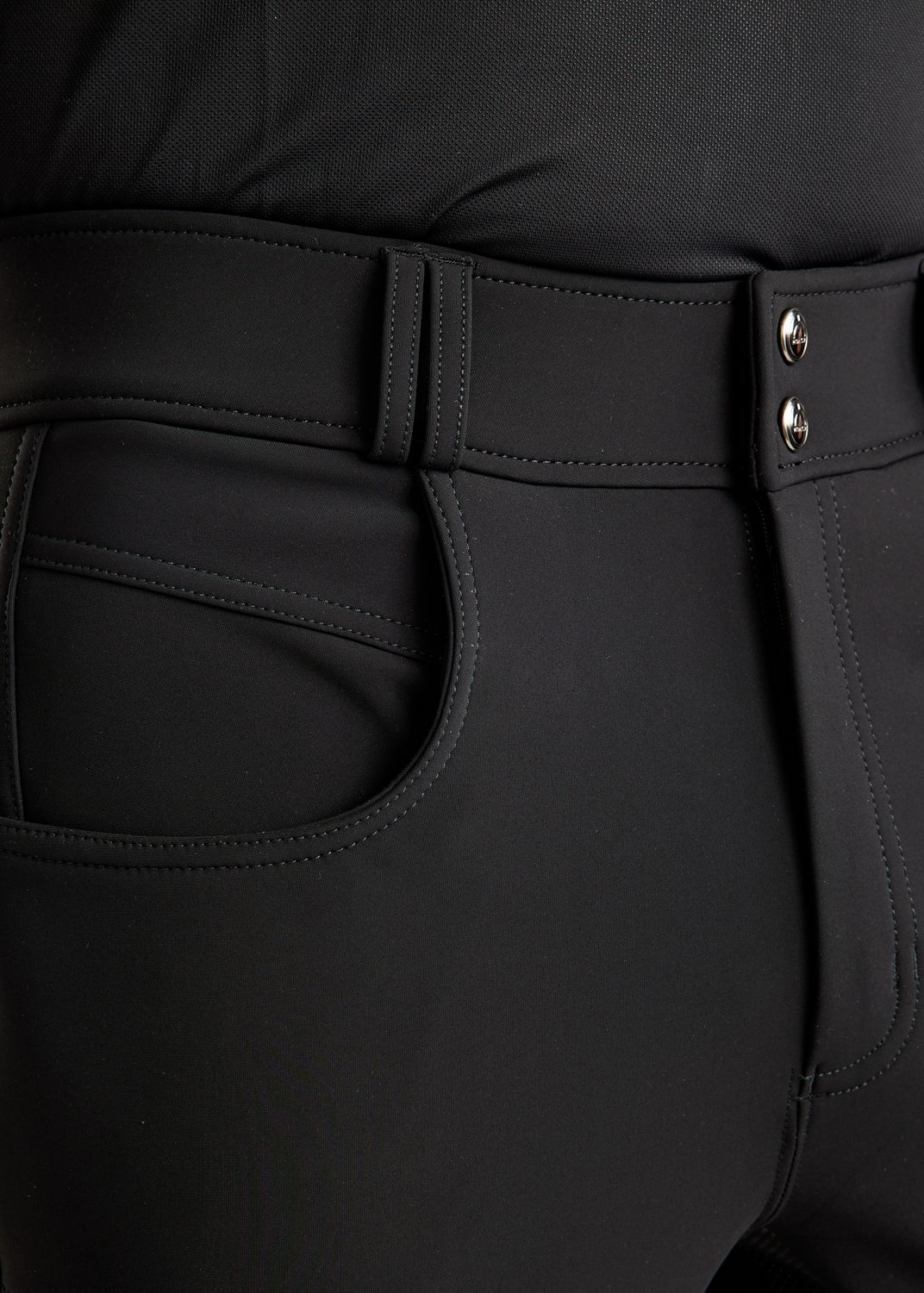 MoPeter Herre Softshell Ridebukser - Fuldgrip, Sort 