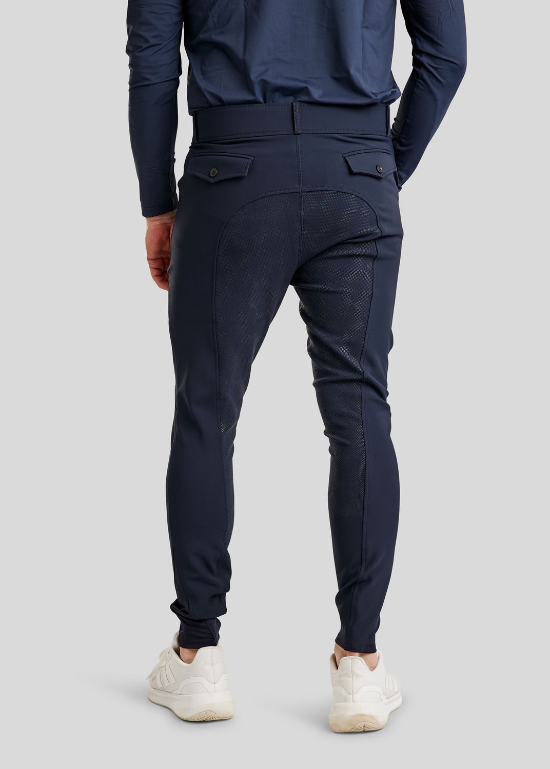 MoPeter Herre Softshell Ridebukser - Fuldgrip, Navy 