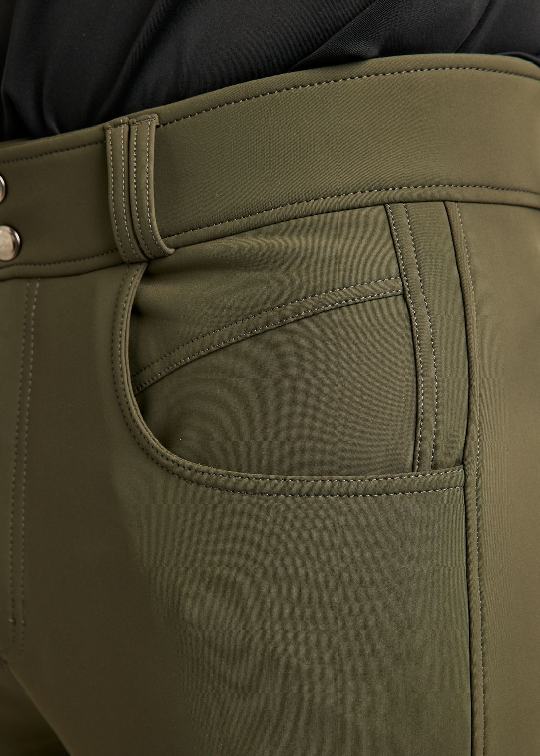 MoPeter Herre Softshell Ridebukser - Fuldgrip, Olive 