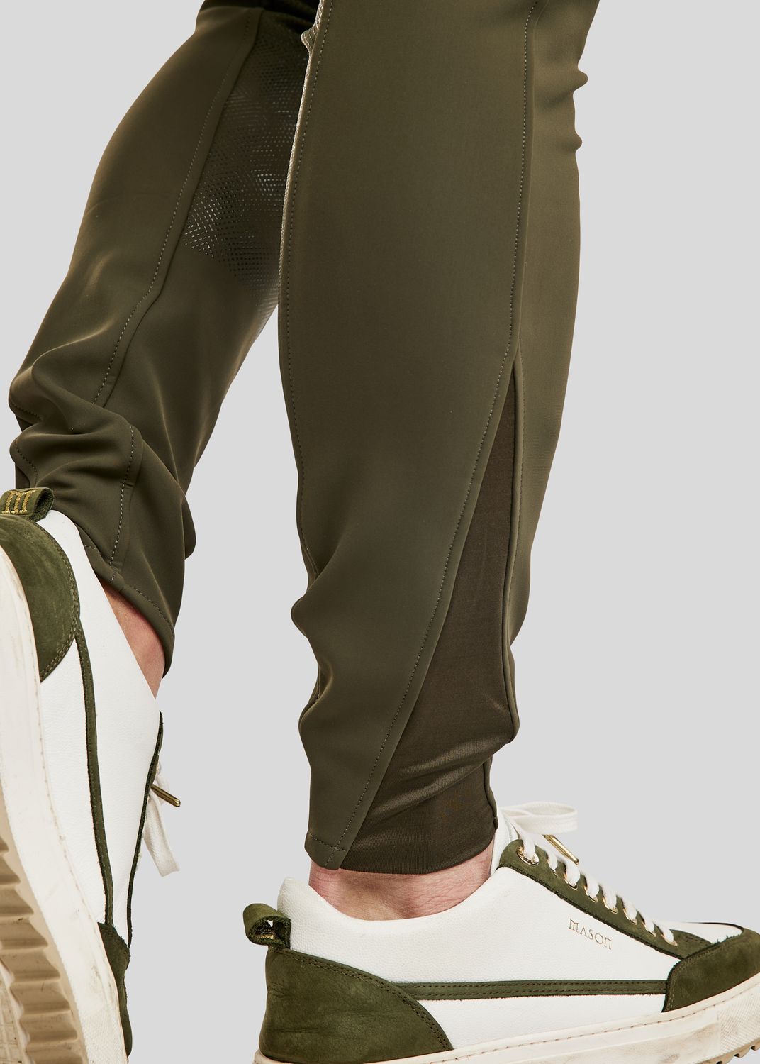 MoPeter Herre Softshell Ridebukser - Fuldgrip, Olive 