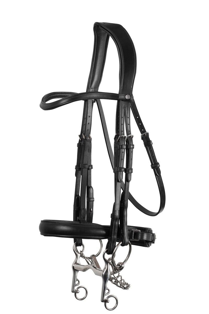 Normandie Double Bridle Organic Tanned - Black