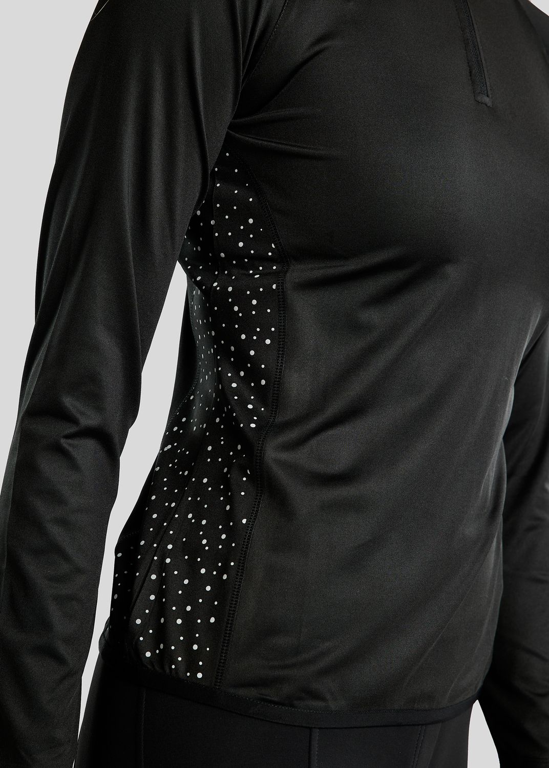 MoEsta Long Sleeved Thermo Polo w. Reflective Print - Black 