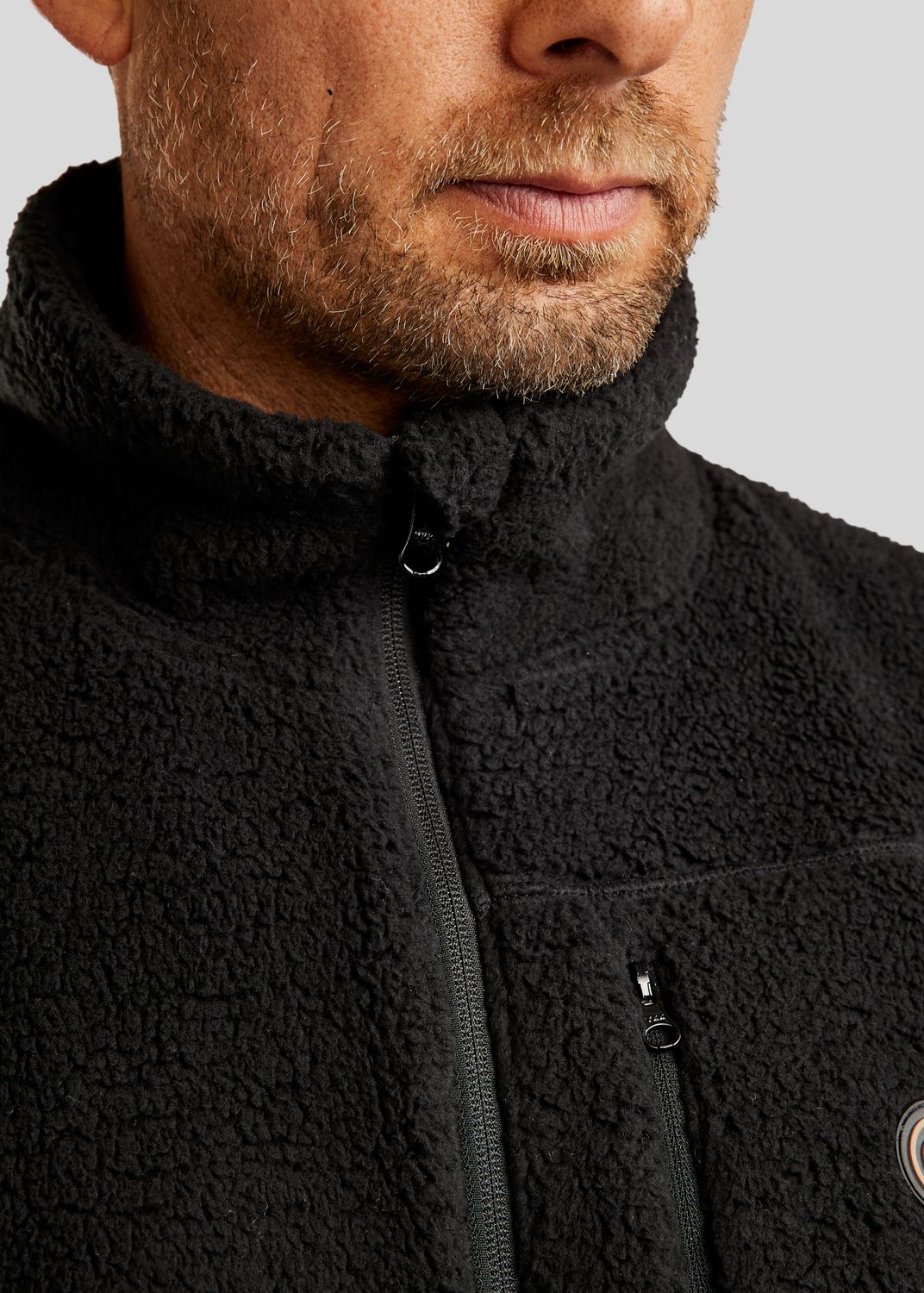 MoCharlie Herre Teddy Vest - Sort 