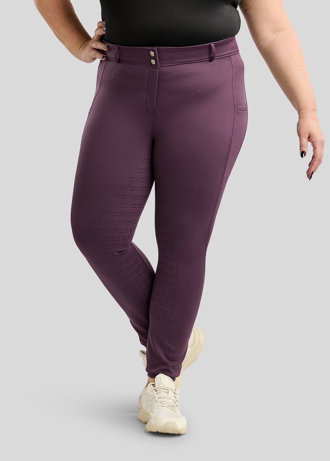 CURVE MoFlair Breeches w. Phone Pockets and Gun Metal Crystals - Fullgrip, Fig