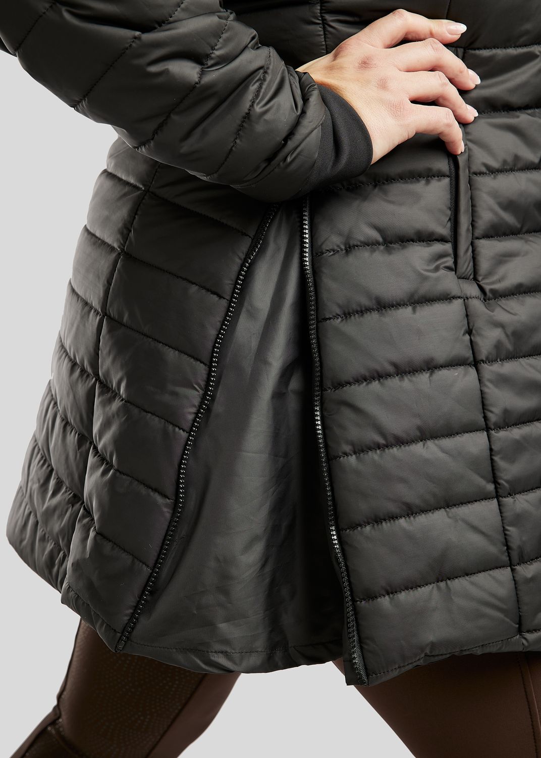 CURVE MoKately Long Quilted Jakcet - Black 