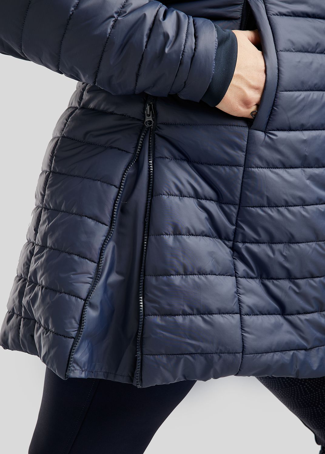 CURVE MoKately Long Quilted Jakcet - Navy 