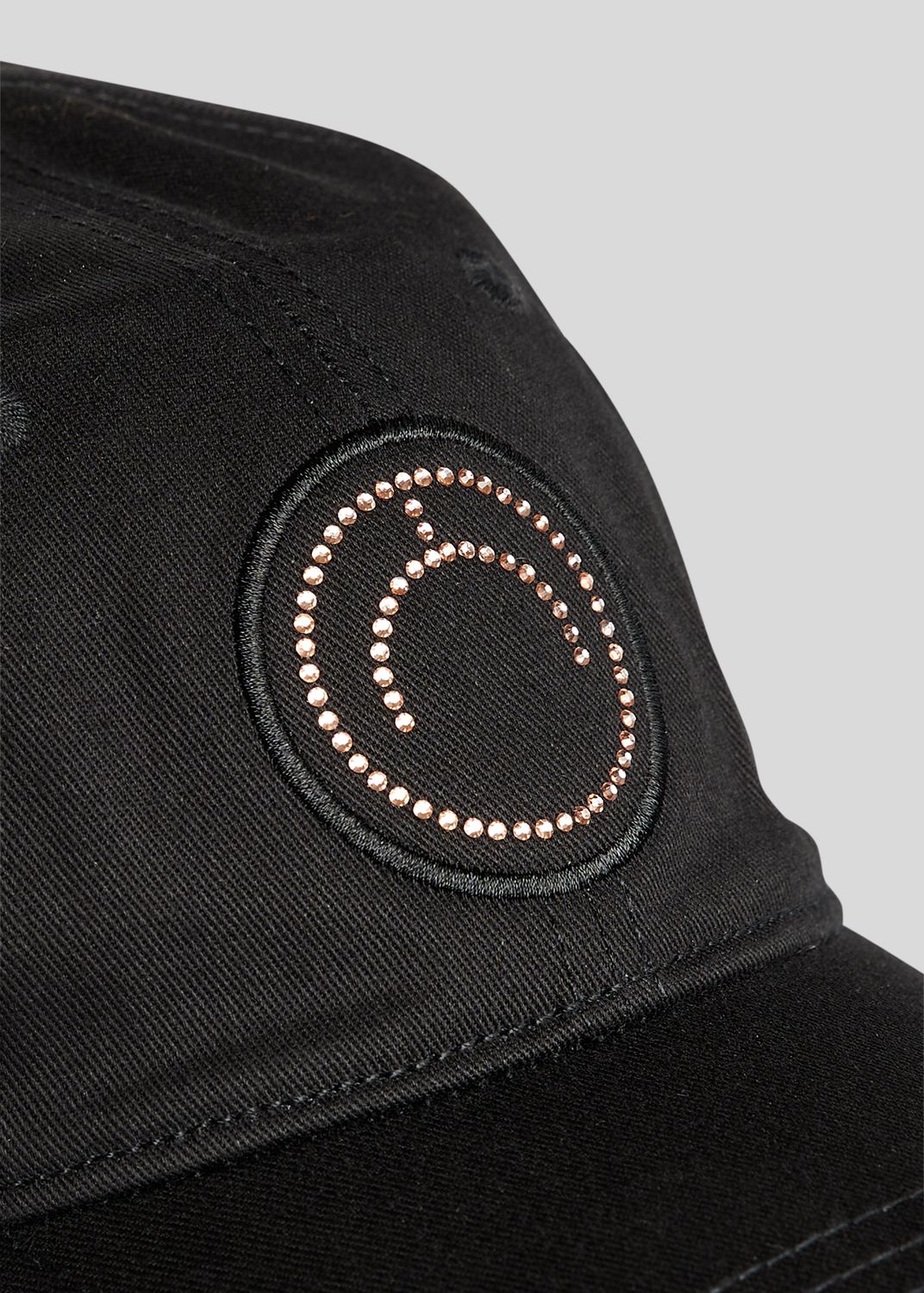 Cap w. Champagne Crystal Logo - Black 