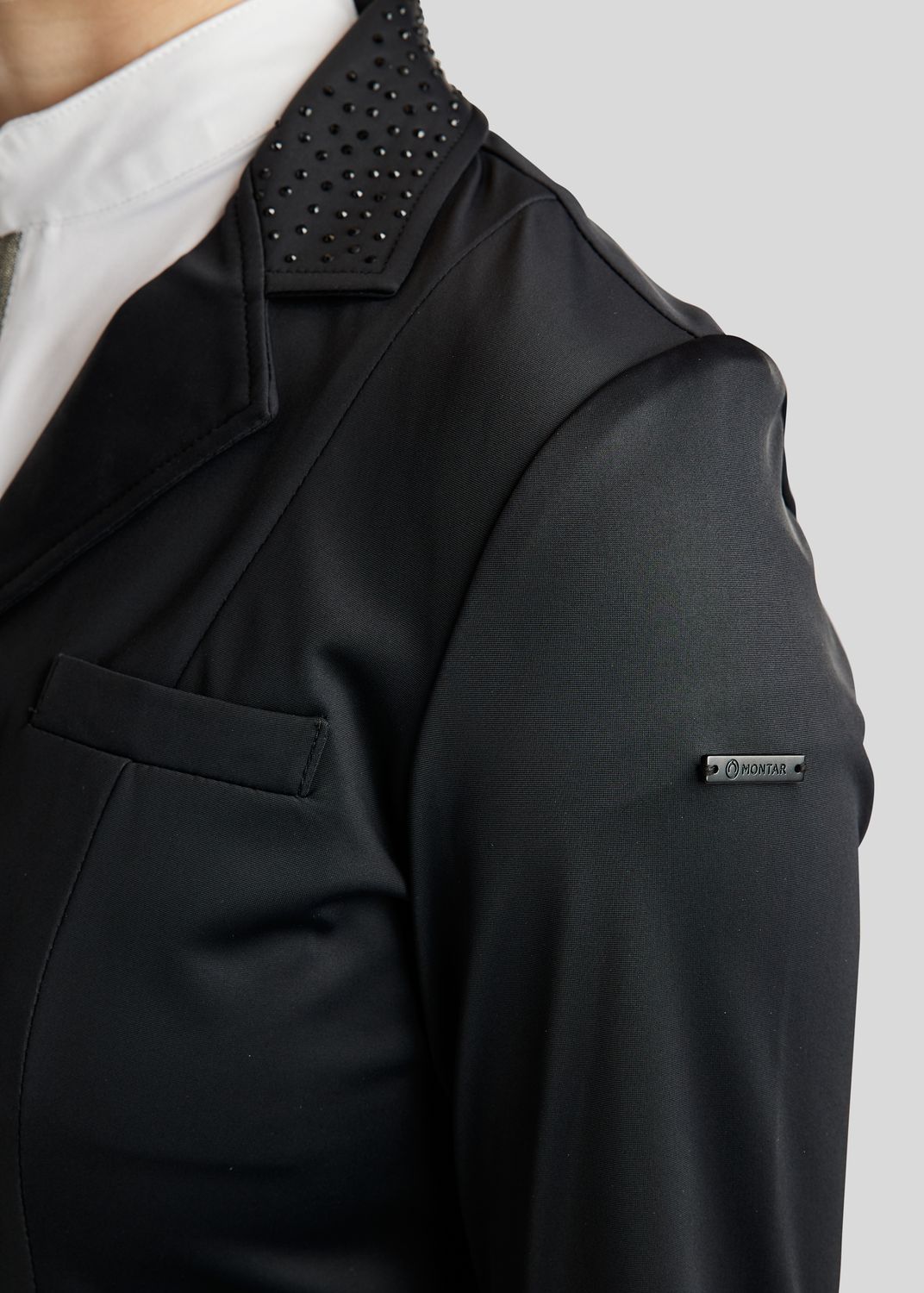 Short Dressage Softshell Tail Coat - Black 