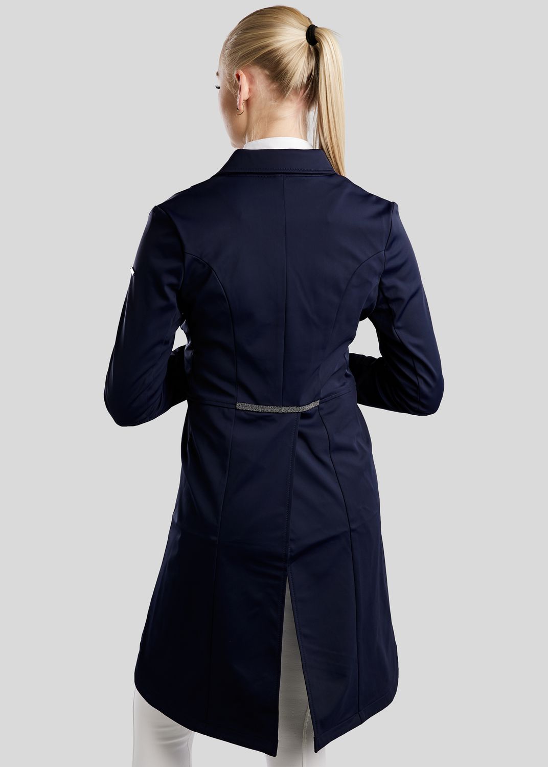 MoGloria Softshell Long Tailcoat w. Gun Metal Caviar Tape - Navy
