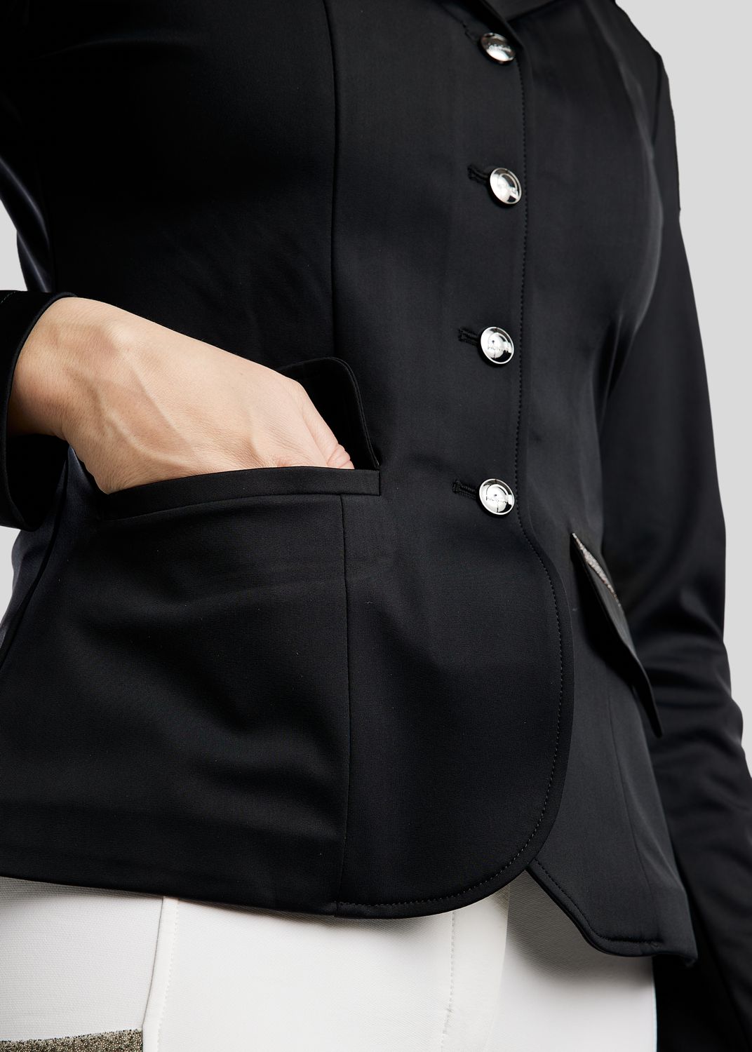 MoGloria Softshell Competition Jacket w. Gun Metal Caviar Tape - Black 